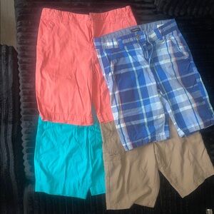Stylish Boys Shorts Collection - Coral, Blue Plaid, Teal, Tan